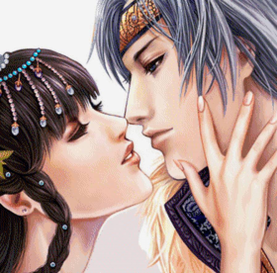 Влюбленная пара - аниме, пара, девушка, парень, фэнтези, любовь - предпросмотр