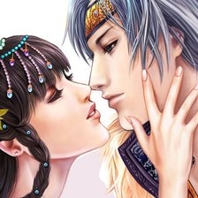 Схема вышивки «Влюбленная пара»