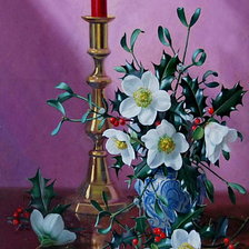 Схема вышивки «рождественский букетик»