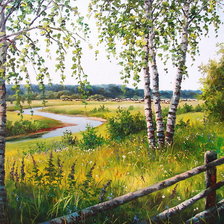 Схема вышивки «пейзаж»