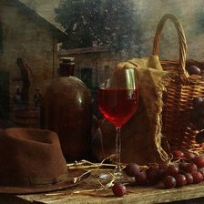 Схема вышивки «натюрморт с вином»