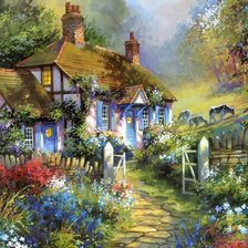 Схема вышивки «сказочный домик»