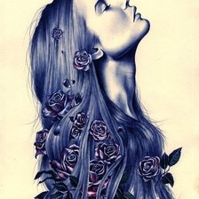 Схема вышивки «Девушка»