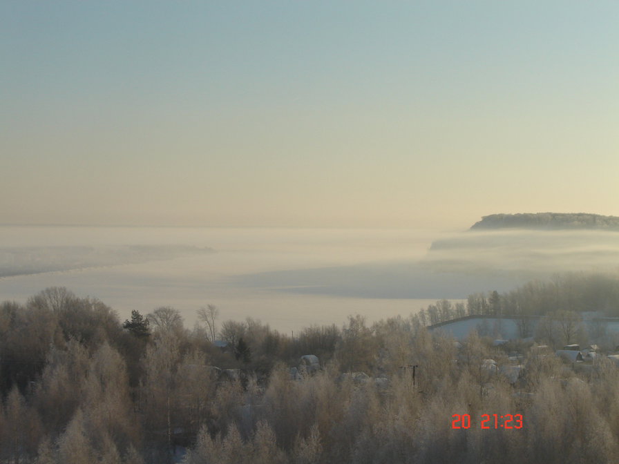 Зимняя река Волга - река, волга - оригинал