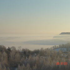 Зимняя река Волга