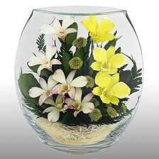 Схема вышивки «цветы в бокале»