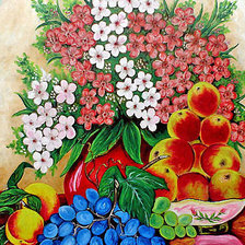 Схема вышивки «Яркий натюрморт (живопись)»