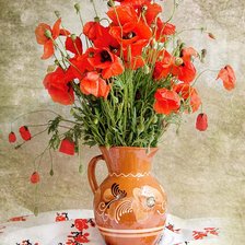 Схема вышивки «маки»