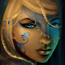 Схема вышивки «восточная красавица»