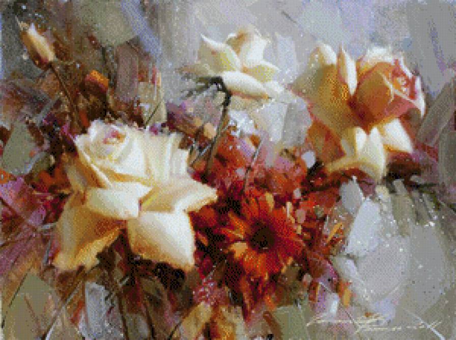 Королева цветов - картина, художники, роза - предпросмотр