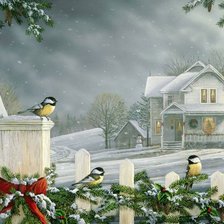 Схема вышивки «зима»