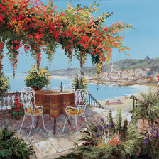 Схема вышивки «вид на море»