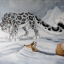 Схема вышивки «Барс и Лисица»