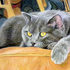 Схема вышивки «Кот (живопись)»