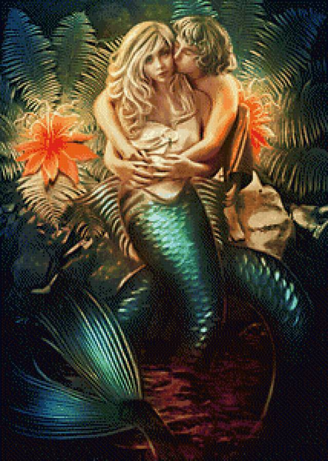 Русалки 1 - девушка, русалки, мужчина, пара - предпросмотр