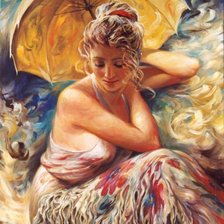 Схема вышивки «С зонтом»