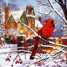 Схема вышивки «Серия "Зимний пейзаж"»