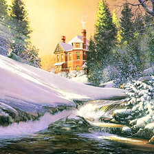 Схема вышивки «Серия "Зимний пейзаж"»