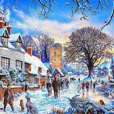 Схема вышивки «Серия "Зимний пейзаж"»