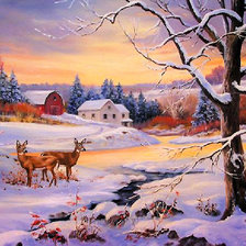 Схема вышивки «Серия "Зимний пейзаж"»