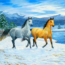 Схема вышивки «Серия "Зимний пейзаж"»