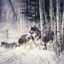 Схема вышивки «Серия "Волки"»