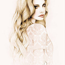 Схема вышивки «Девушка»