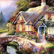 Схема вышивки «Очень красивый домик»