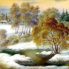 Схема вышивки «Зимняя оттепель»