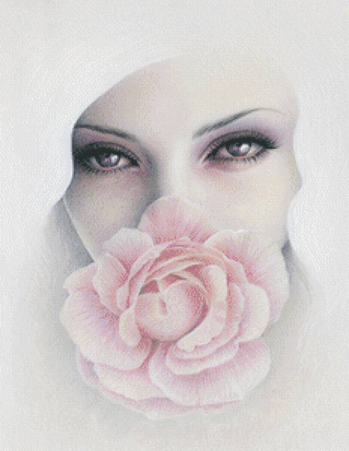 Девушка с розой - девушка, красавица - предпросмотр