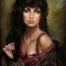 Схема вышивки «Девушка»