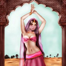 Схема вышивки «Восточная танцовщица»