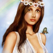 Схема вышивки «Девушка с венком»