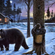 Схема вышивки «сбор живицы»