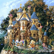Схема вышивки «сказочный замок 2»
