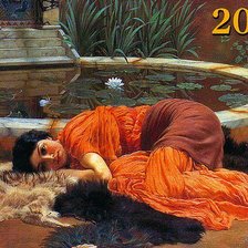 Схема вышивки «ДЕВУШКА НА ШКУРАХ»