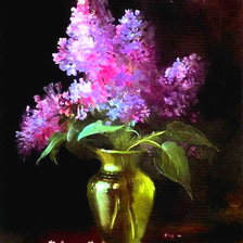 Схема вышивки «сирень»