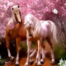 Схема вышивки «весенняя встреча»