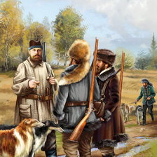 Схема вышивки «Александр III на охоте»