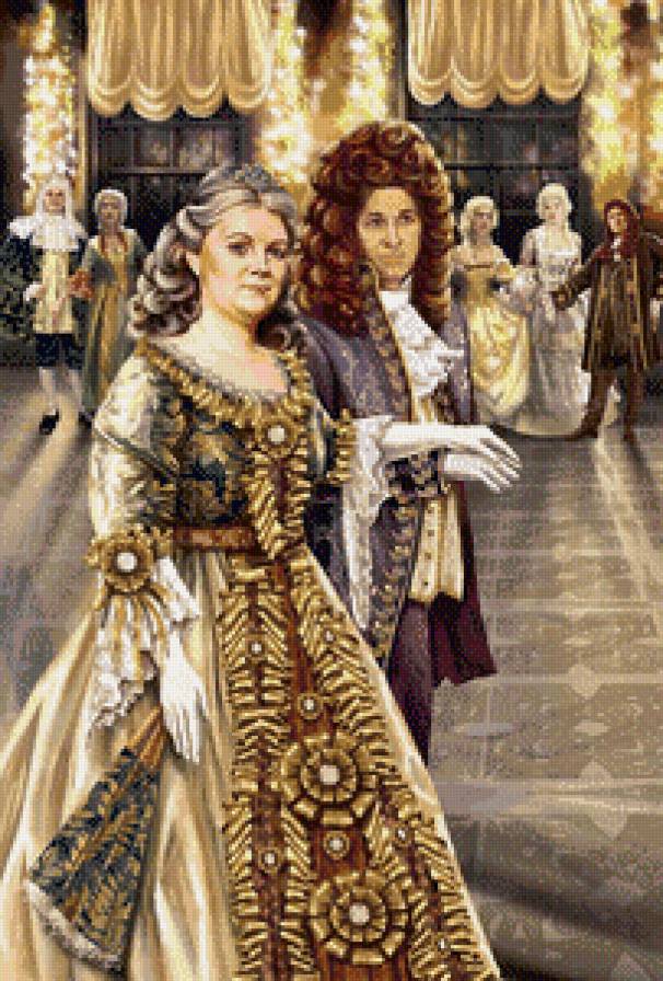 Бал в Петергофском дворце - бал, романовы, картина, елена доведова - предпросмотр