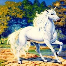 Схема вышивки «Единорог (живопись)»