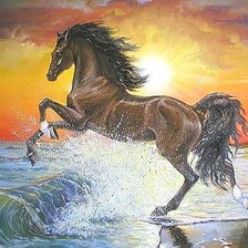 Схема вышивки «В брызгах волн...(живопись)»