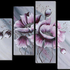 Схема вышивки «полиптих - цветы»