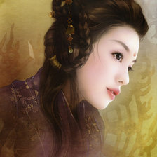 Схема вышивки «азиаткая девушка»