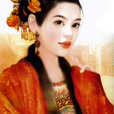 Схема вышивки «девушка востока»