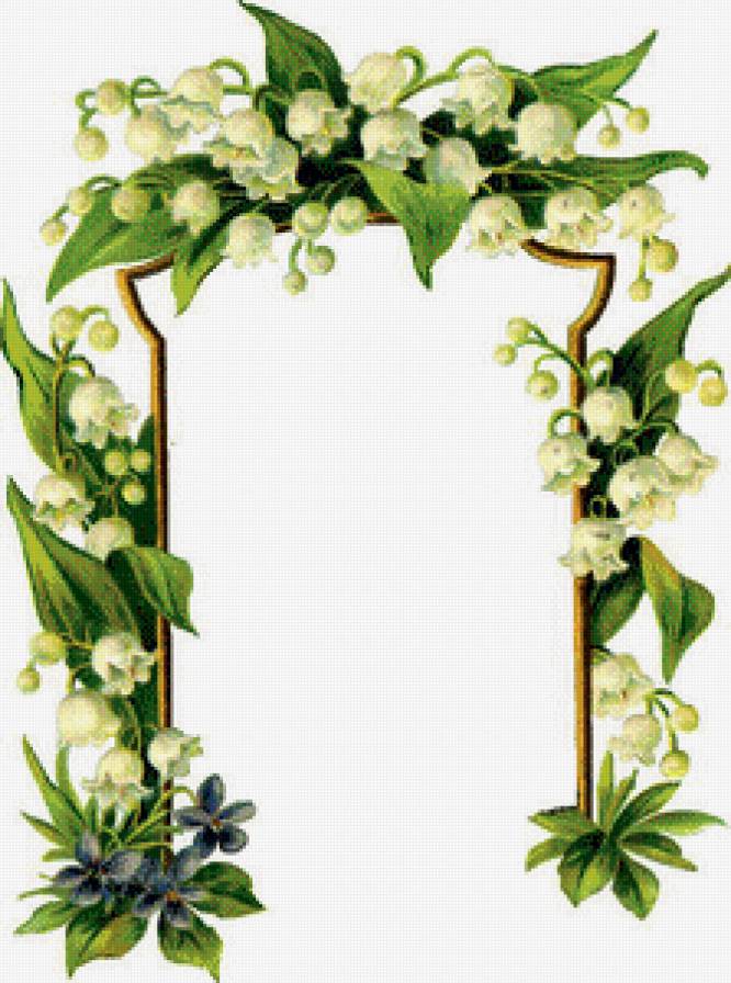 Рамка. Ландыши - цветы, рамка, ландыши - предпросмотр