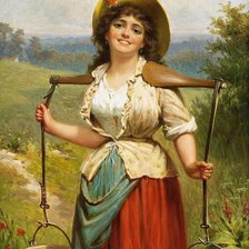 Схема вышивки «Девушка с коромыслом»