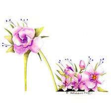 Схема вышивки «цветочная туфелька»