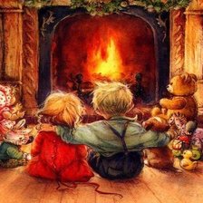 Схема вышивки «У камина»