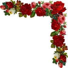 Схема вышивки «уголок розовая гирлянда»